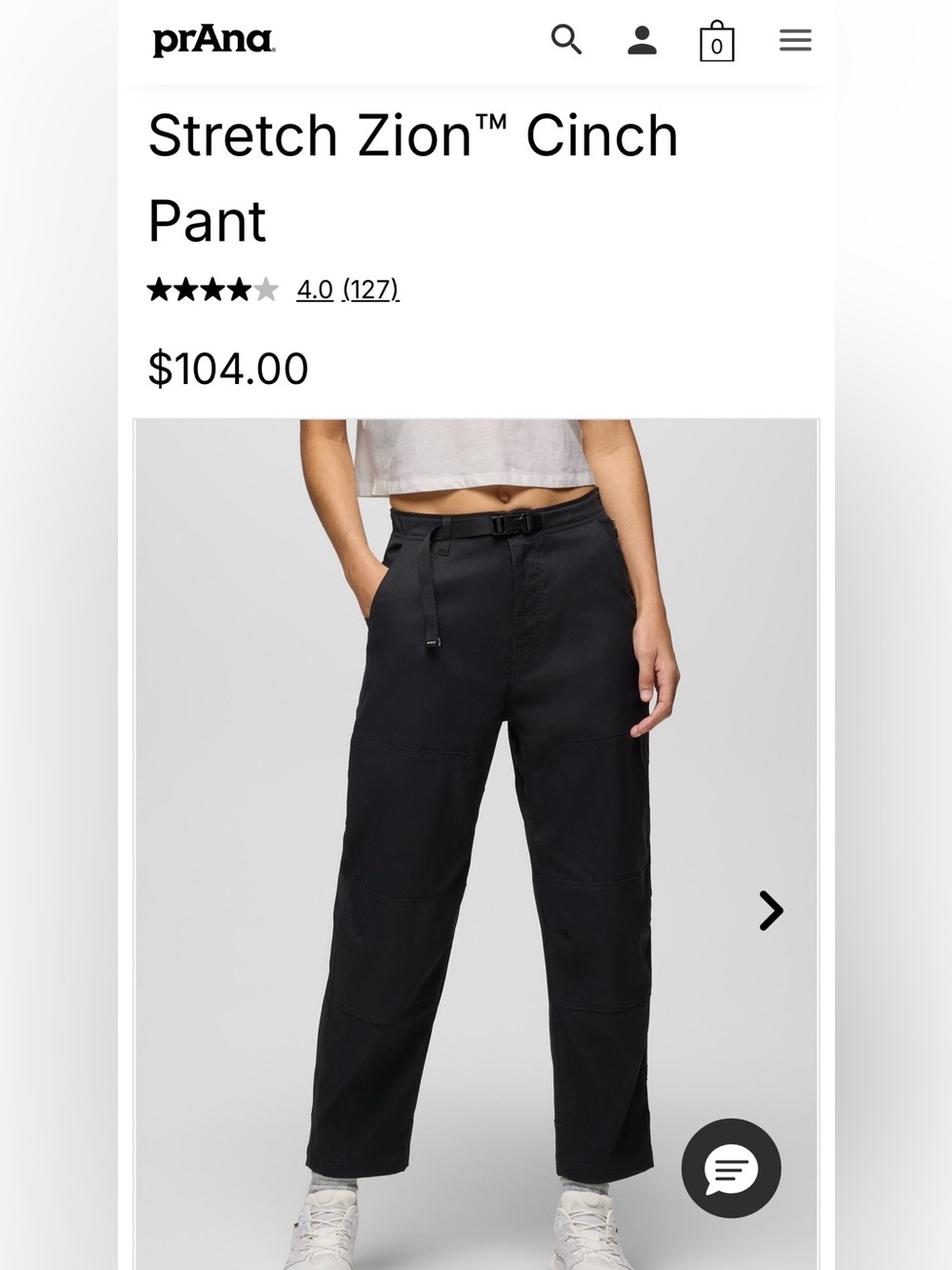 Prana Stretch Zion Cinch Pants